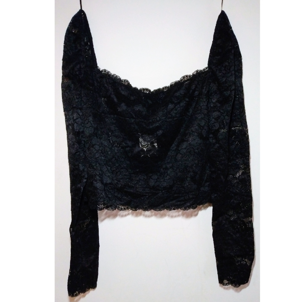 Romantic Sheer Lace Long Sleeve Top